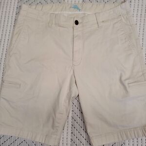 Tommy Bahama Cream Cargo Shorts